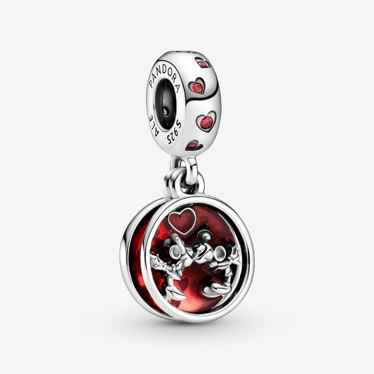 【Moments】Pan Mickey Mouse & Minnie Mouse Love and Kisses Dangle Charm 799298C01 925 Silver