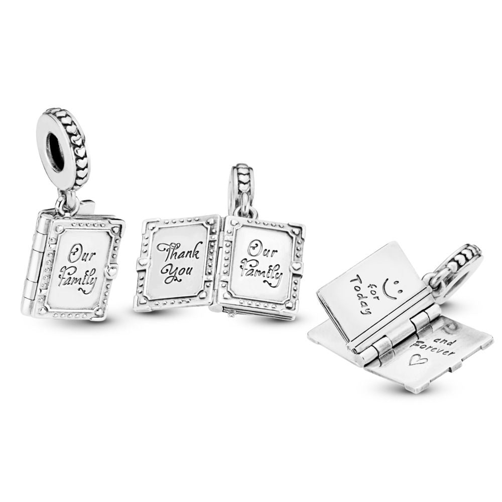 【Moments】Pan FAMILY BOOK HANGING CHARM 925 Silver for women pendant 798105