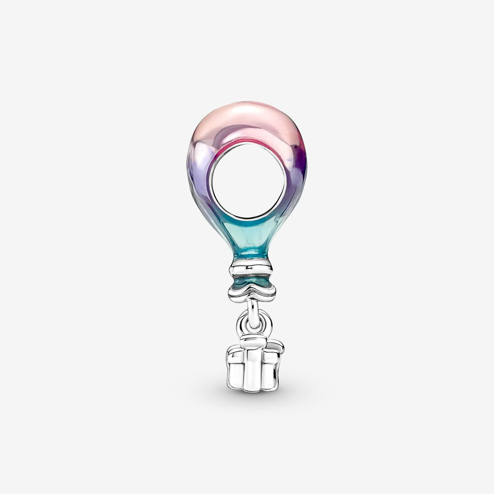 【Moments】Pan Happy Birthday Hot Air Balloon Charm 791501C01 925 Silver rainbow pink pendant