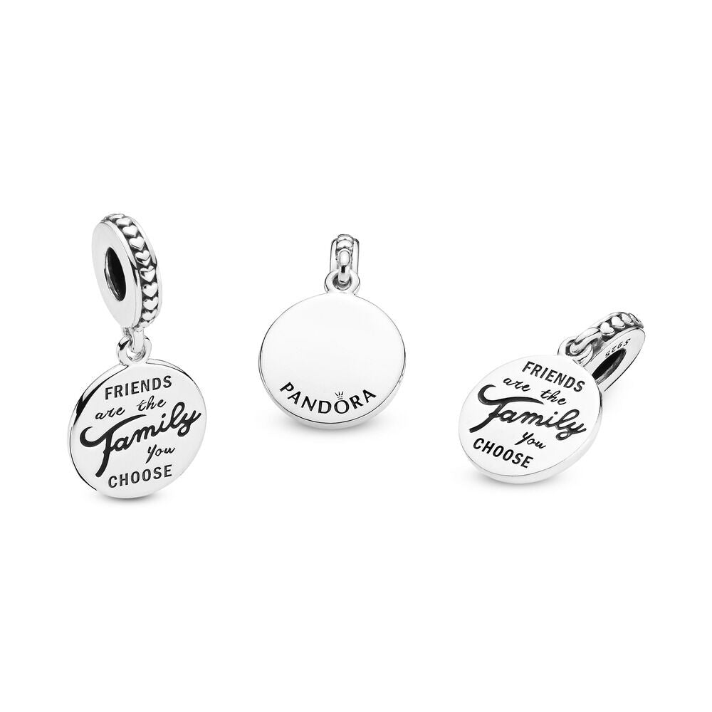 Pan FRIENDS ARE FAMILY HANGING CHARM 925 Silver for women pendant 798124EN16