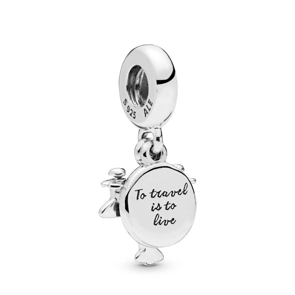 【Moments】Propeller Plane Dangle Charm sky plane airplane 925 Silver for women pendant 798027CZ