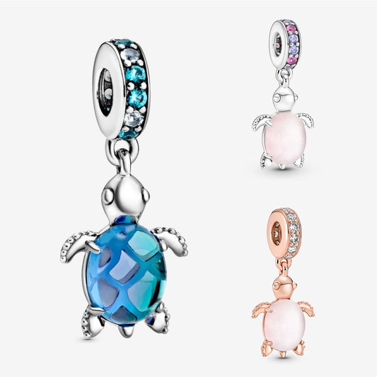 【Moments】Pan Murano Glass Sea Turtle Dangle Charm 798939C02 798939C01 788939C01 Marine animal