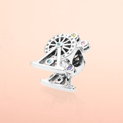 【Moments】Ferris Wheel Charm, Multi-Colored Crystal  925 silver for pan 797199NLCMX