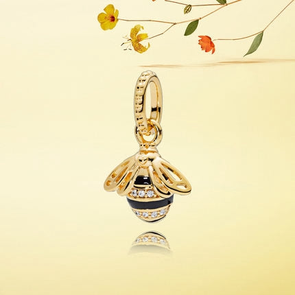 【Moments】PAN Shine Queen Bee Pendant charm gold 925 silver gold 368650C01 398840C01