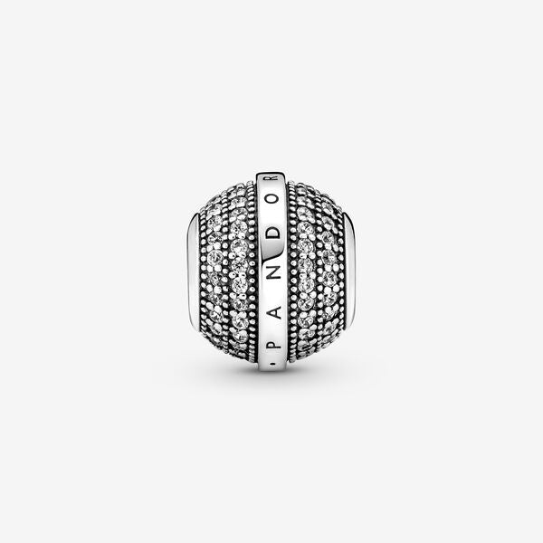 【Moments】PAN Pave & Logo Charm 799489C01 925 Sterling silver zircon