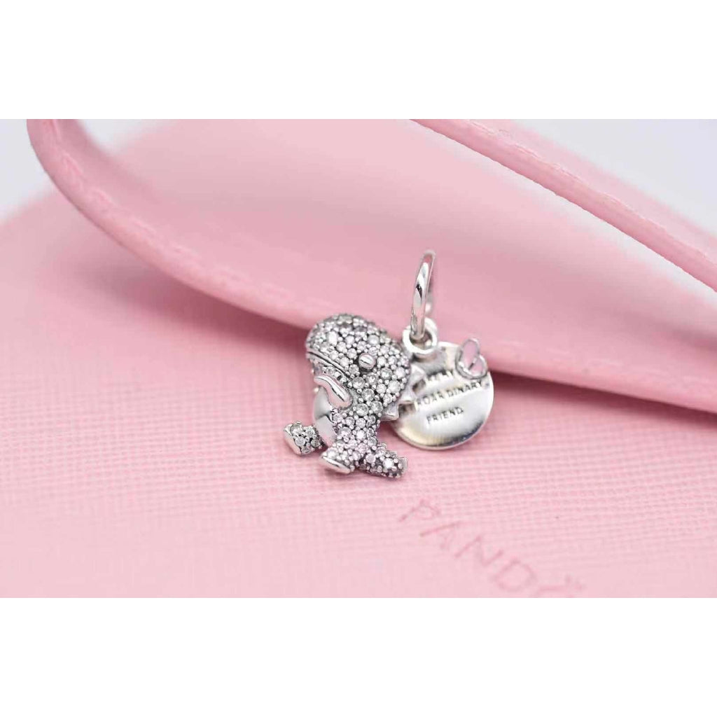 【Moments】Pan Pavé Dinosaur Hanging Charm 925 Silver for women pendant 798186CZ