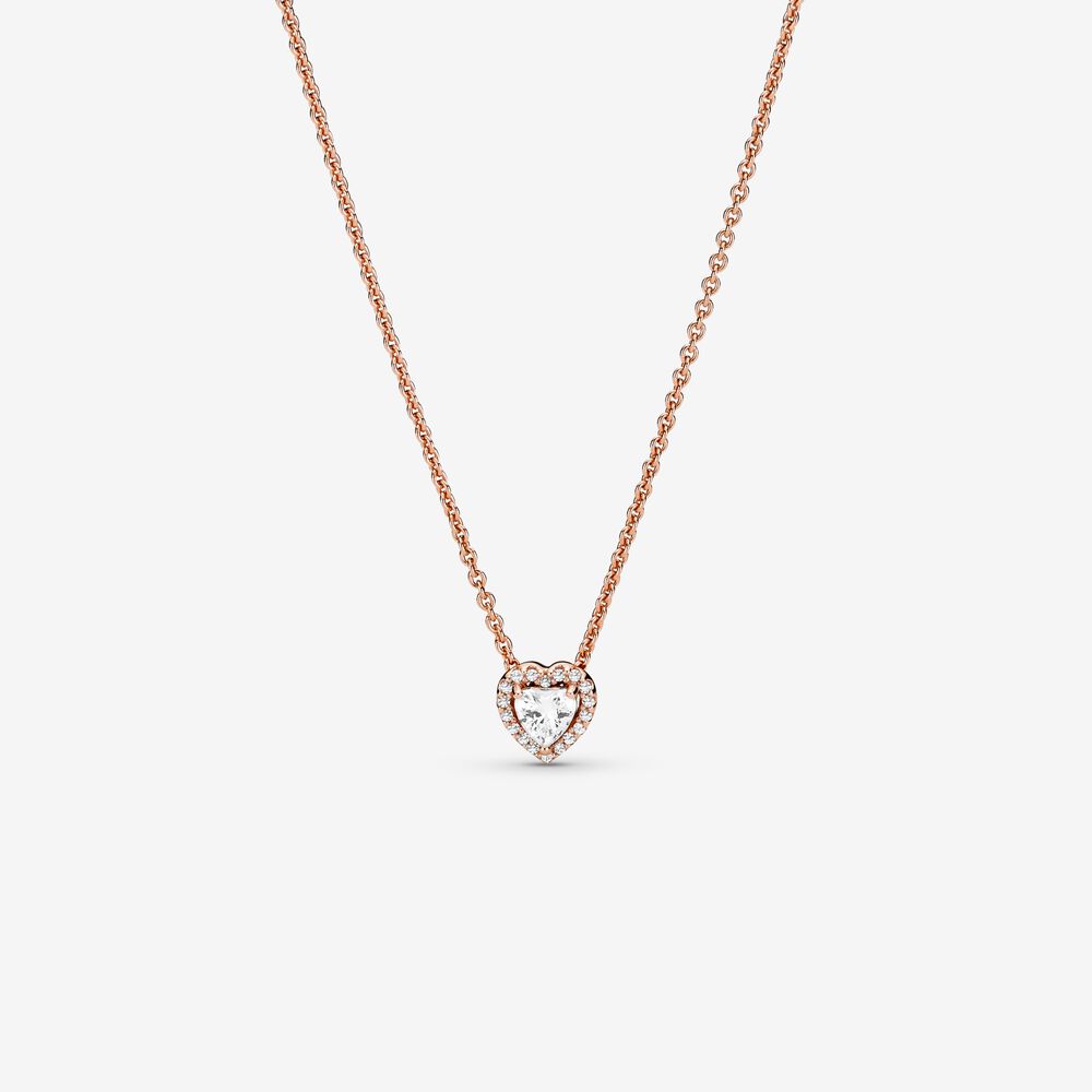 PAN Elevated Heart Necklace 925 silver Timeless Necklace for women diamond 398425C01 359520C01