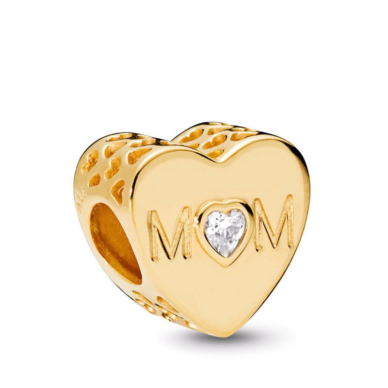 【Moments】Pan Mother Heart Charm  925 Silver  Mother Heart Rose gold 791881PCZ 781881CZ 761881CZ