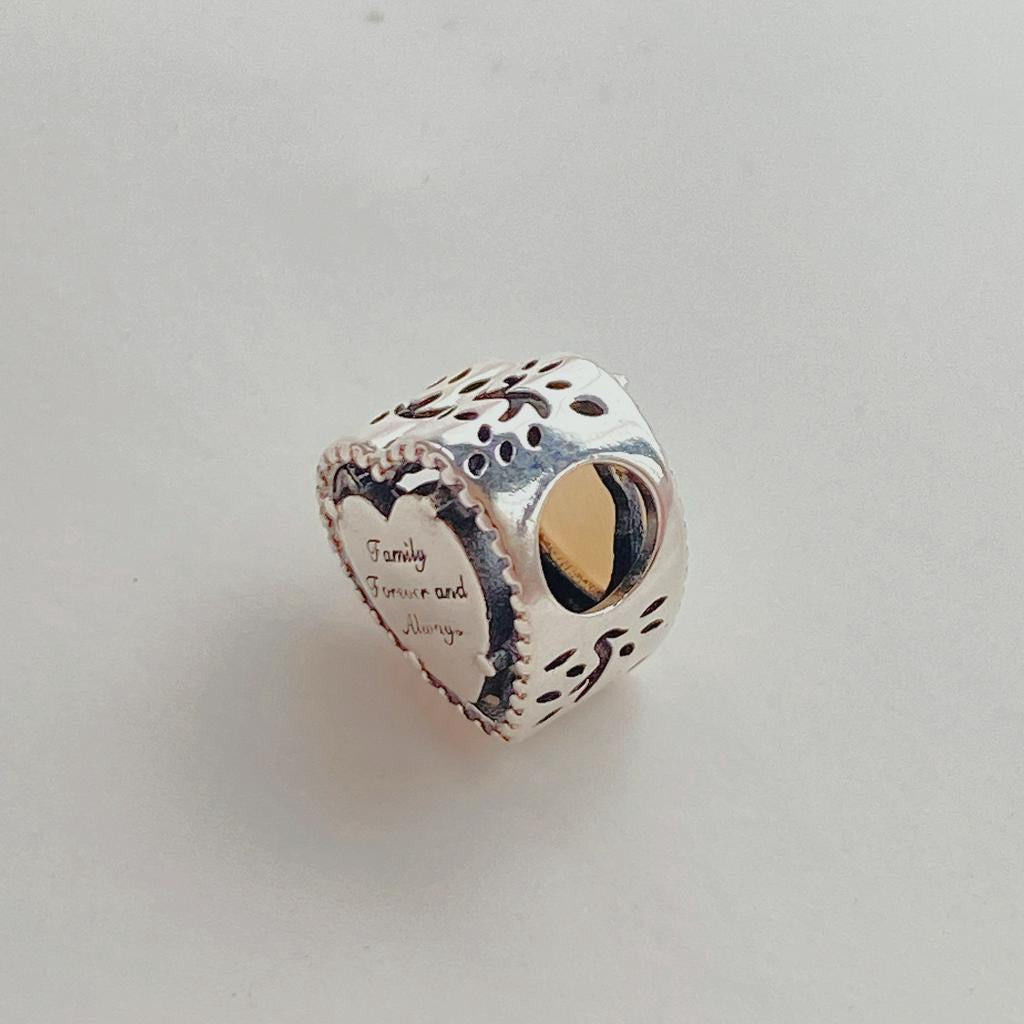【Moments】Pan Openwork Heart & Family Tree Charm People 799413C01 925 Silver 2021 Mother's Day