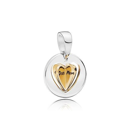 【Moments】PAN Shine Mum's Golden Heart Hanging Charm 925 silver pendant gold for pan 767774