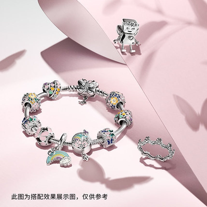 【Moments】Classic Flower Arrangement Charm 925silver green for pan 797907ENMX