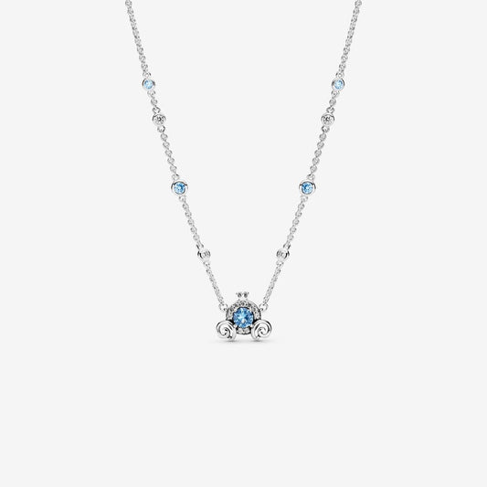 PAN Disney Pumpkin Coach Collier Necklace blue 925 silver  399198C01 penant&chain Cinderella Princess