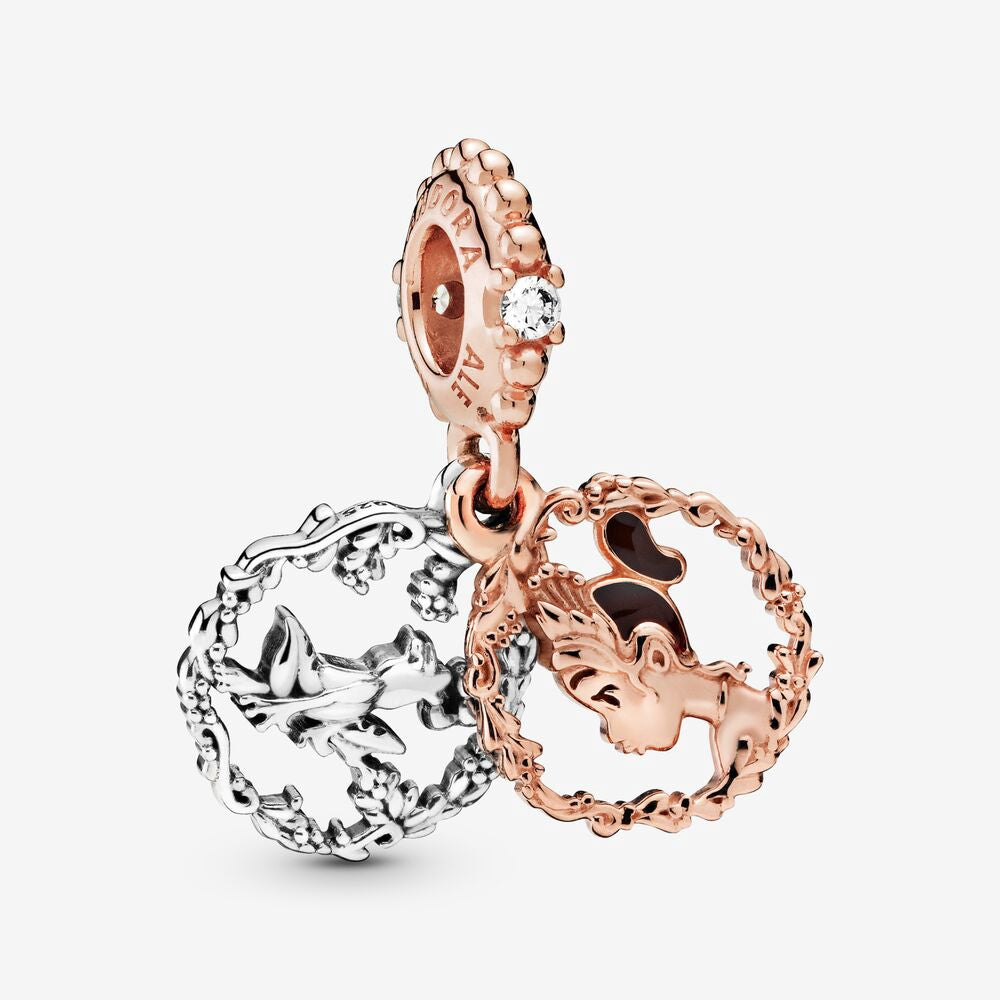 【Moments】Pan Disney Princess Tiana Hanging Charm 925 Silver rose gold for women Pendant 788234CZ