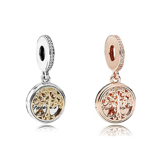 【Moments】PAN Family Roots Dangle Charm 925 Silver ROSE Gold for women pendant 791988CZ 781988CZ