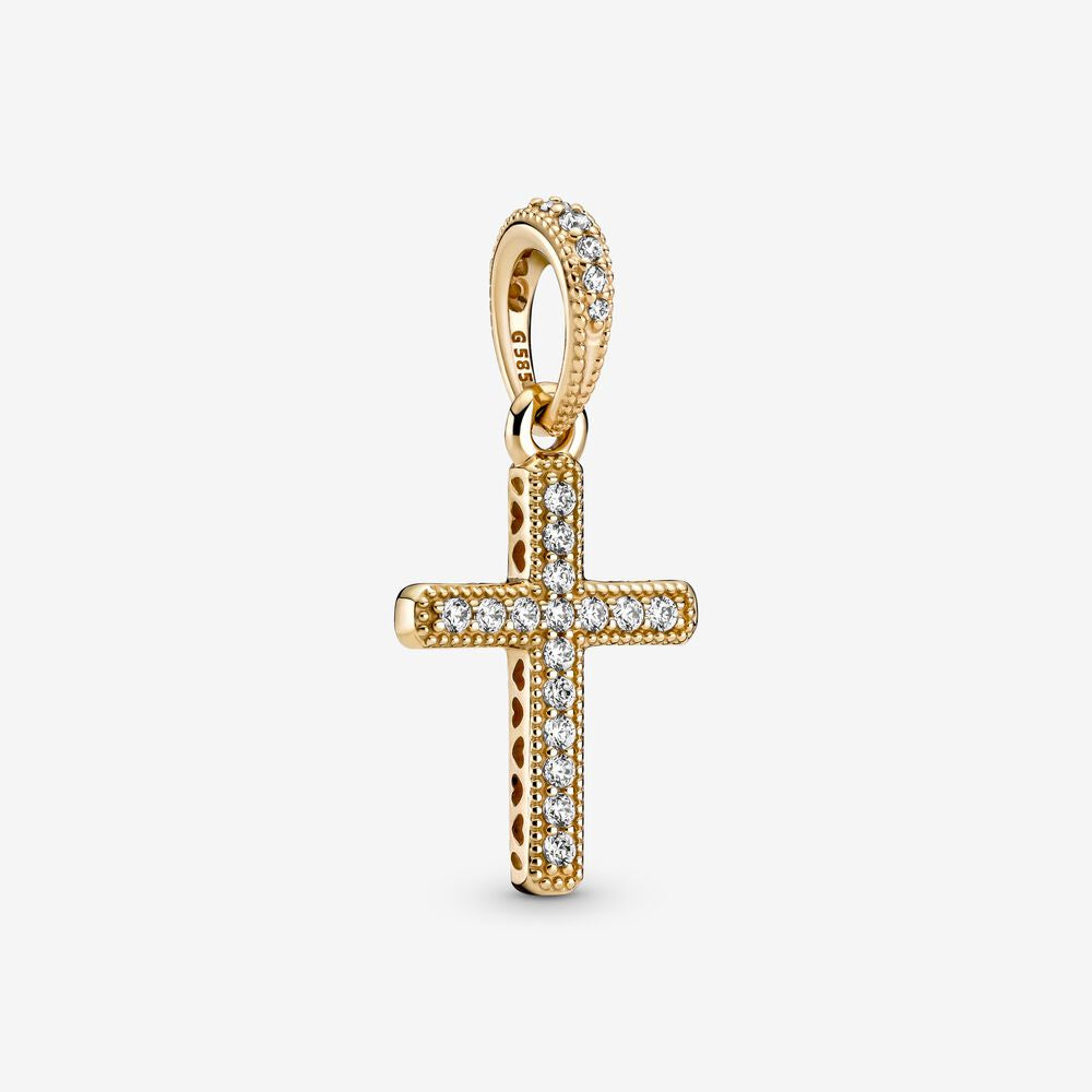 【Moments】Pan Gold Sparkling Cross Pendant 397571CZ 925 silver Gold 359521C01 Sterling Silver