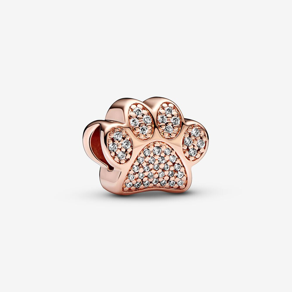 【Moments】PAN Sparkling Paw Print Charm Sterling silver 925 silver pet animal rose gold 781714C01 791714CZ