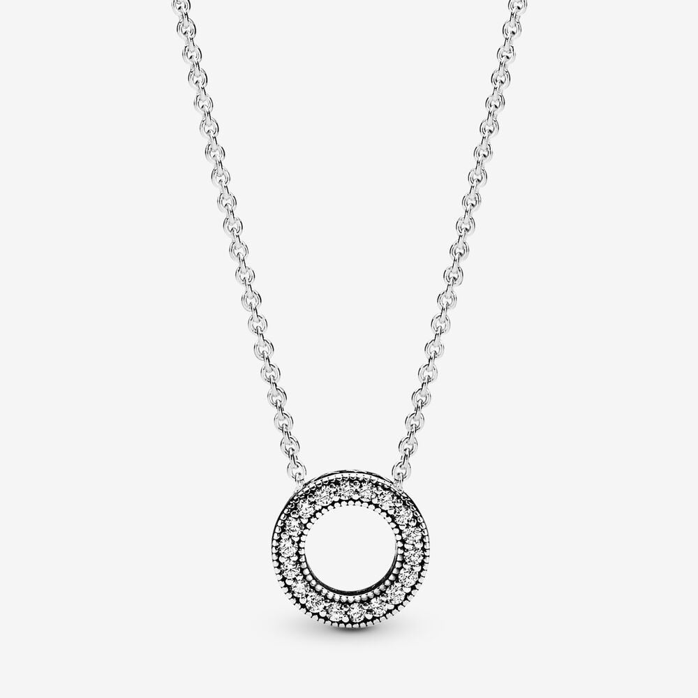 PAN logo reversible collier heart necklace 925 silver Small circle necklace 368651C01 368651C01 387436C01 580514CZ 397436CZ 590514CZ