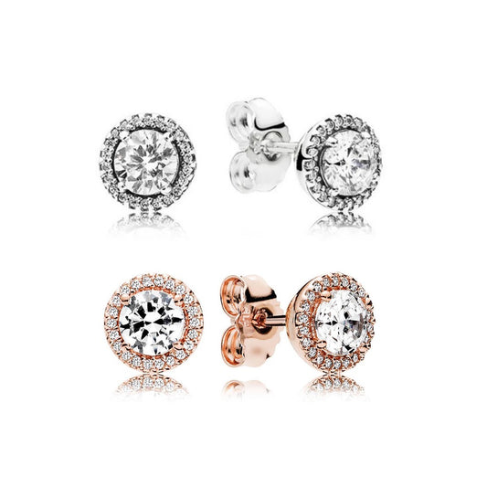 PAN Classic Elegance Rose gold Earrings 925 silver