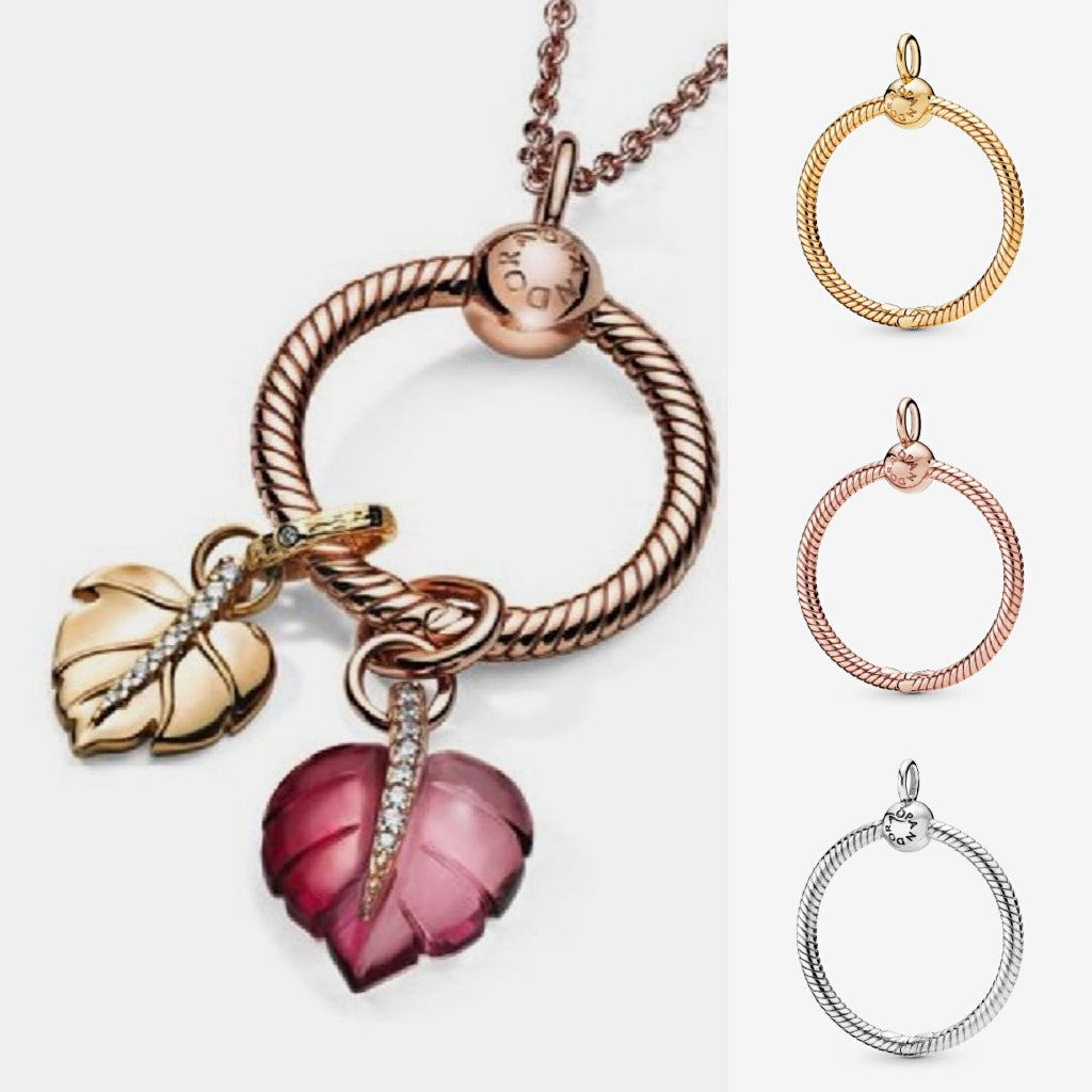 【Moments】Pan Moments O Pendant Charm 925 Silver ROSE Gold for women Small Medium Large