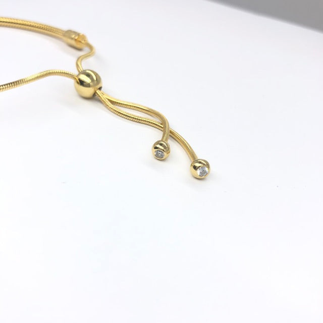 【Moments】PAN SHINE MOMENTS SLIDING BRACELET 925 SILVER 18K Gold And Sterling Silver 568640C01