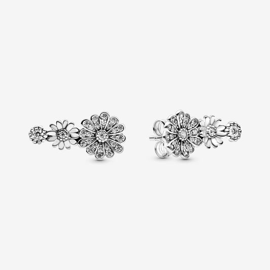 PAN Sparkling Daisy Flower Trio Stud Earrings 298876C01 925 silver earrings 2020 new