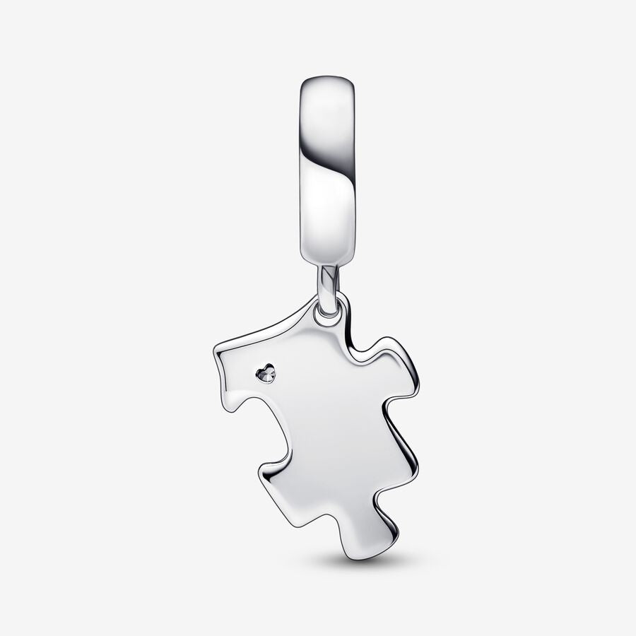 【Moments】PAN Sparkling Puzzle Piece Dangle Charm Sterling silver 925 silver simple 792241C01