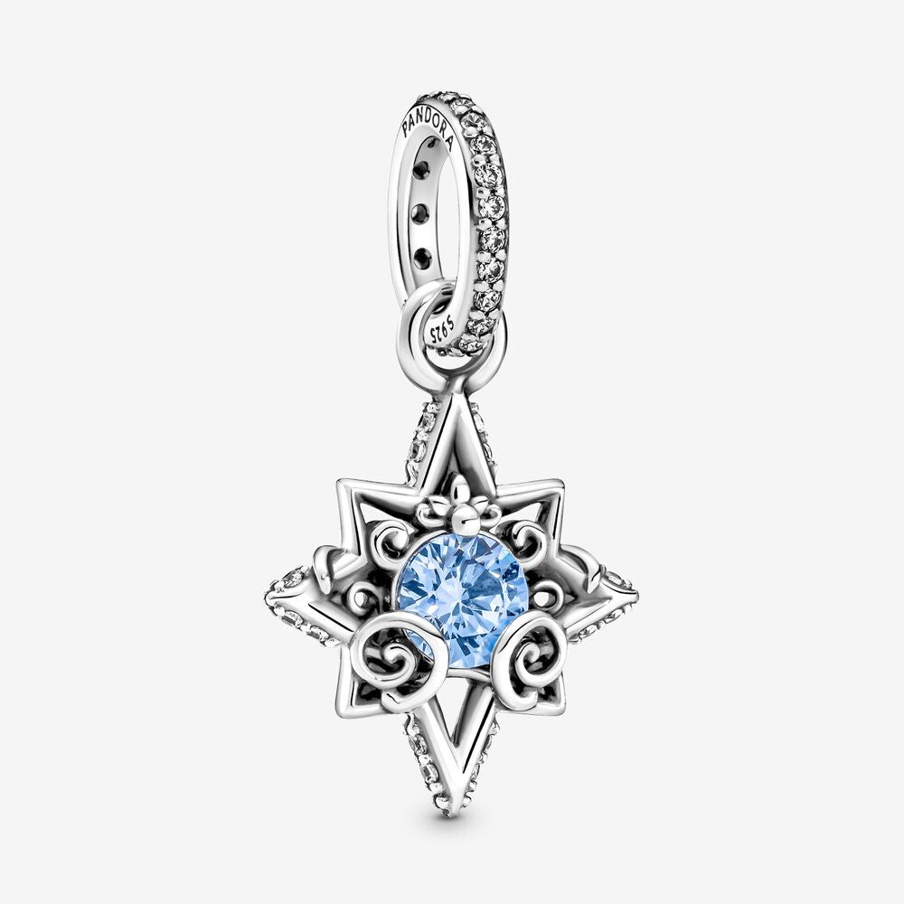 【Moments】Pan Disn** Cinderella Blue Star Pendant Charm 399560C01 925 silver