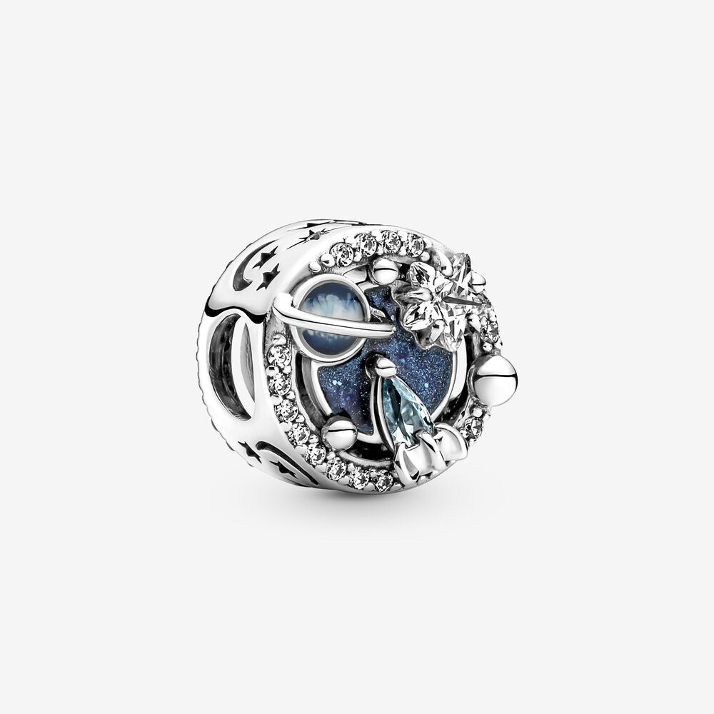 【Moments】Pan A Trip To The Galaxy Charm 790028C01 Sterling silver 925 Silver blue star