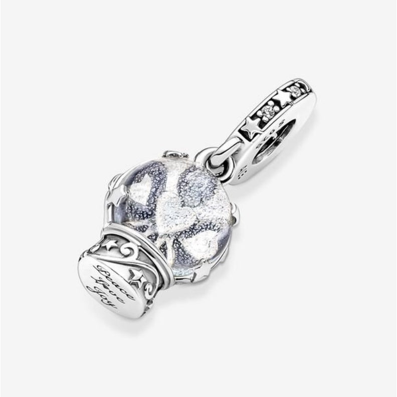 【Moments】PAN Snow Globe Angel Dangle Charm 790027C01 925 sterling silver diamond for women girls