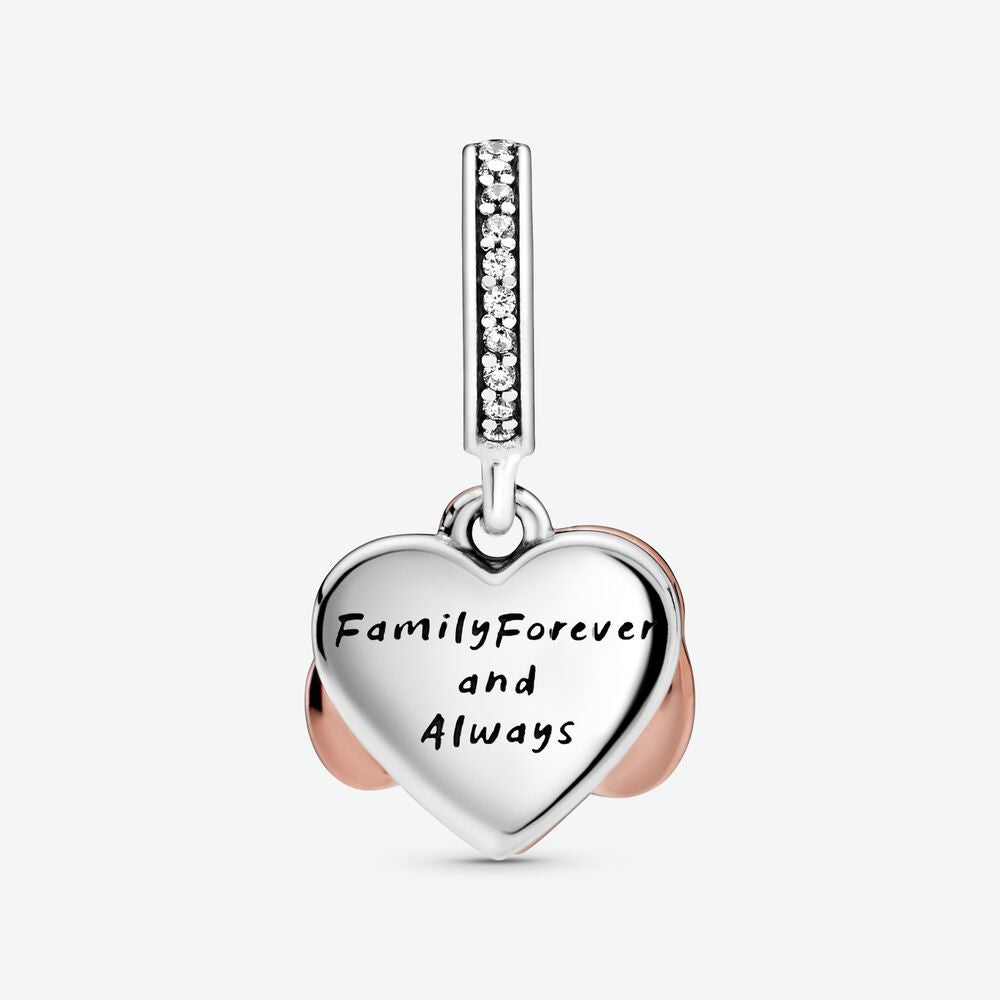 【Moments】PAN Sparkling Infinity Heart Dangle Charm 788878C01 925 silver pendant pink rose gold