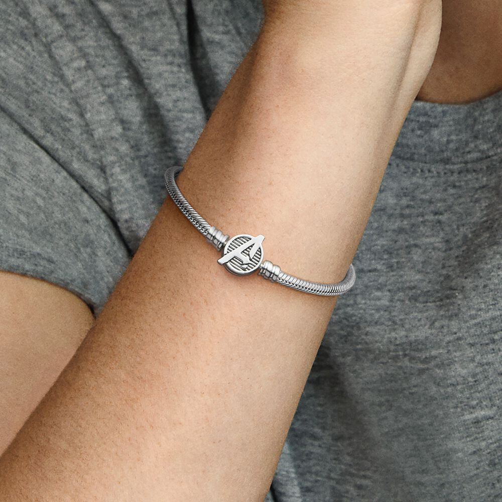 【Moments】Mar The Avengers Logo Clasp Snake Chain Bracelet 590784C00 A barcelet 925 silver