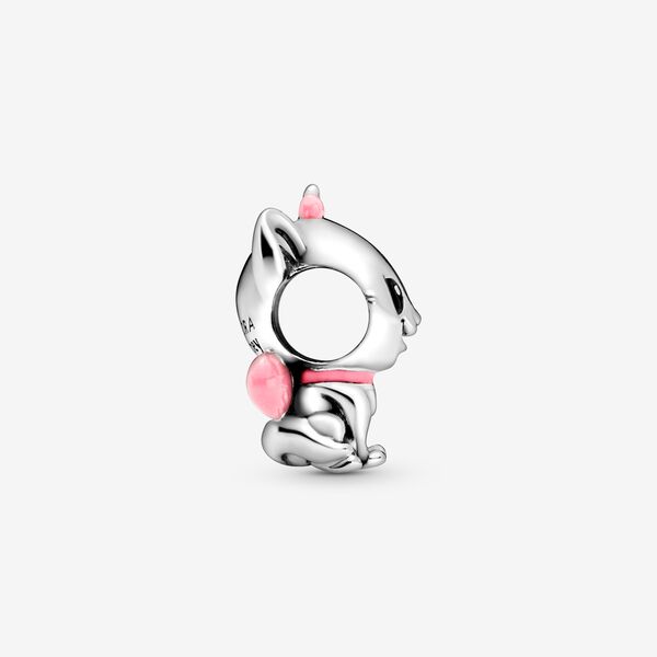 【Moments】Pan The Aristocats Marie Charm 798848C01 with pink bow cat animal 925 Silver