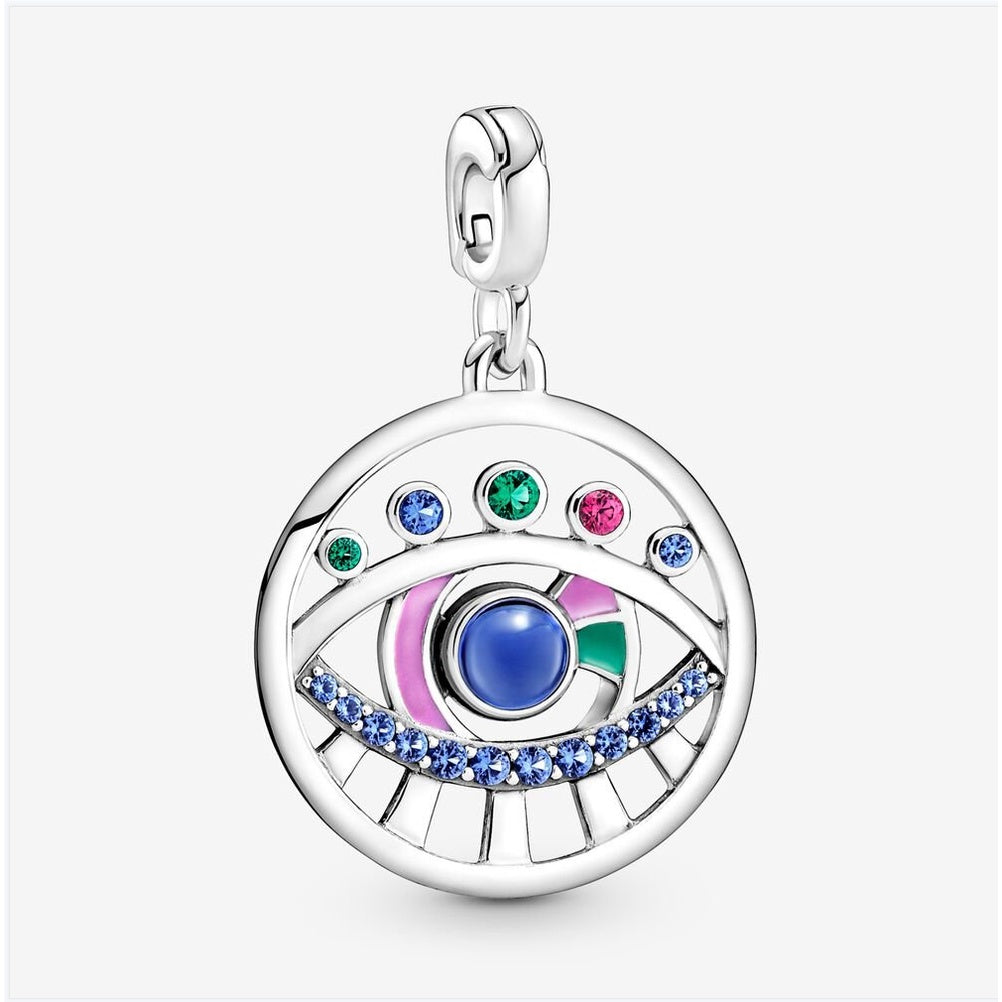 【ME】【ESSENCE】ME The Eye Medallion Charm 799668C01 Multi-color eye Crystal for women girl