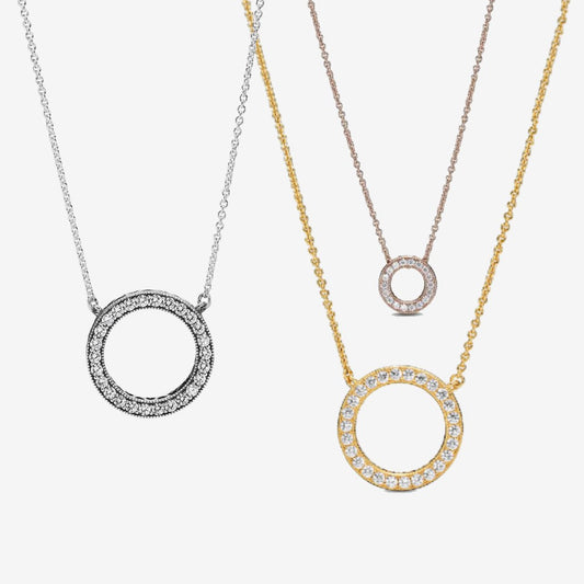 PAN logo reversible collier heart necklace  Small circle necklace 368651C01 368651C01 387436C01 580514CZ 397436CZ 590514CZ