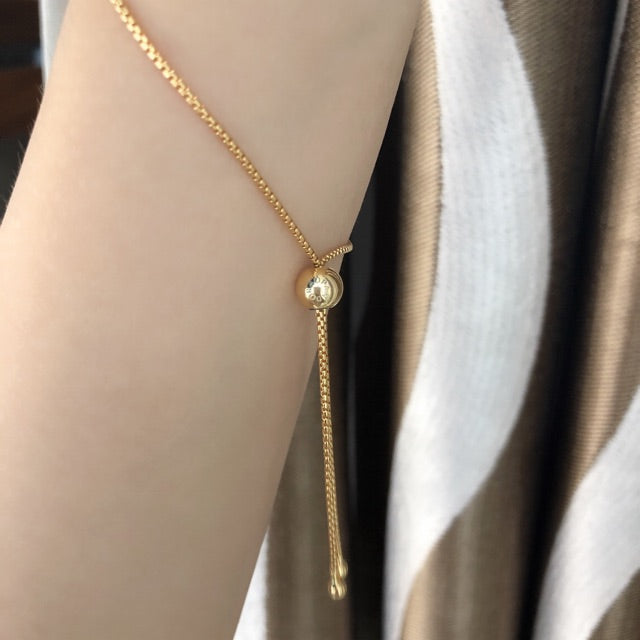 SHINE FLOWER STEM SLIDING BRACELET gold 567917CZ