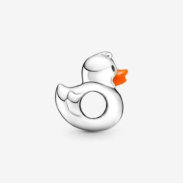 【Moments】PAN Polished Rubber Duck Charm  925 silver annimal for Women Girls 799554C01 Cute duck