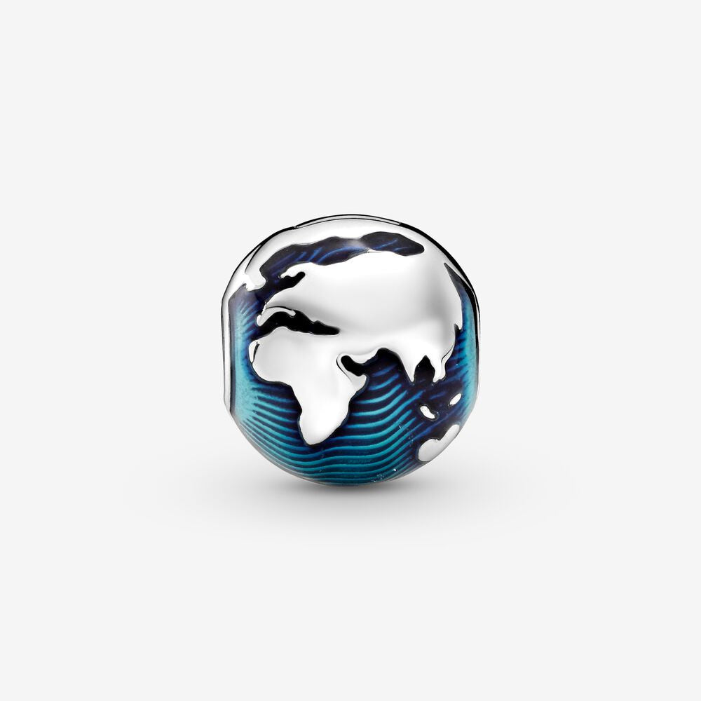 【Moments】PAN Blue Globe Clip Charm 799429C01 925 Sterling silver blue