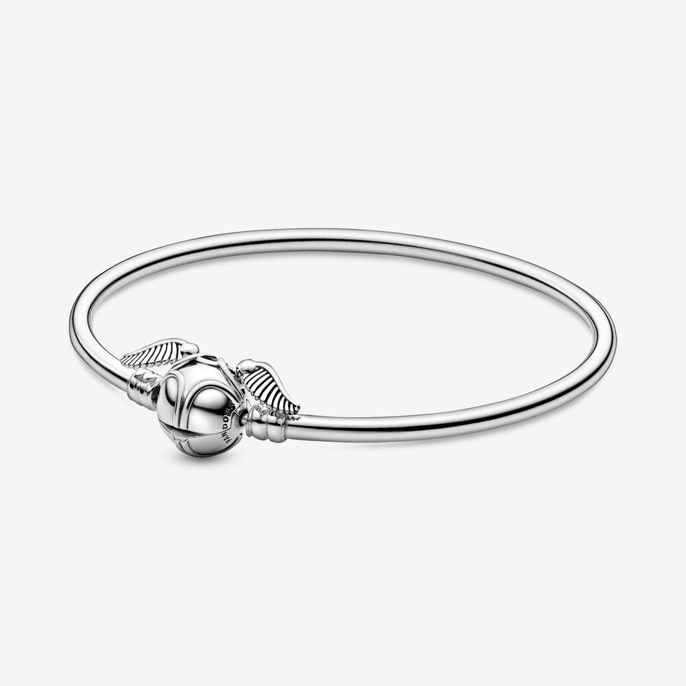 【Moments】PAN Golden Snitch Clasp Bangle 925 silver for women bracelet Harry Potter Style 598619C00