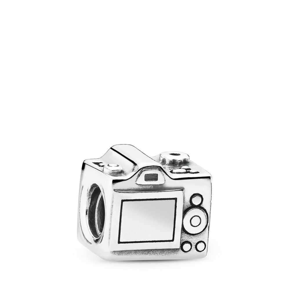 【Moments】Sentimental Snapshots Charm camera 925 Silver Clear CZ & Black Enamel 791709