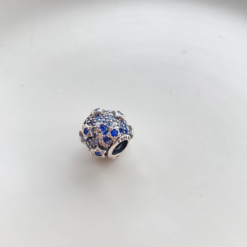 【Moments】Elevated Stars Pavé Charm 925 Silver blue 798467C01