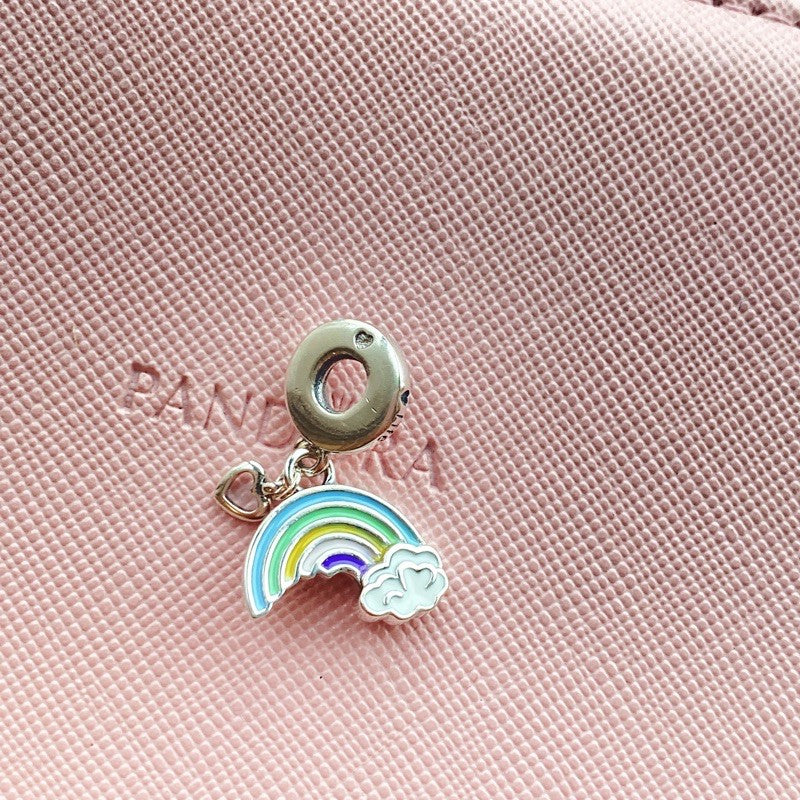 【Moments】Rainbow of Love Hanging Charm 925 silver 797016ENMX pink blue pendant charm