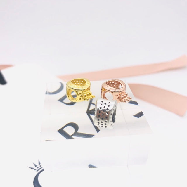 【Moments】CROWN O CHARM Letter O 925 silver pendant rose gold for pan 797401 767401 787401