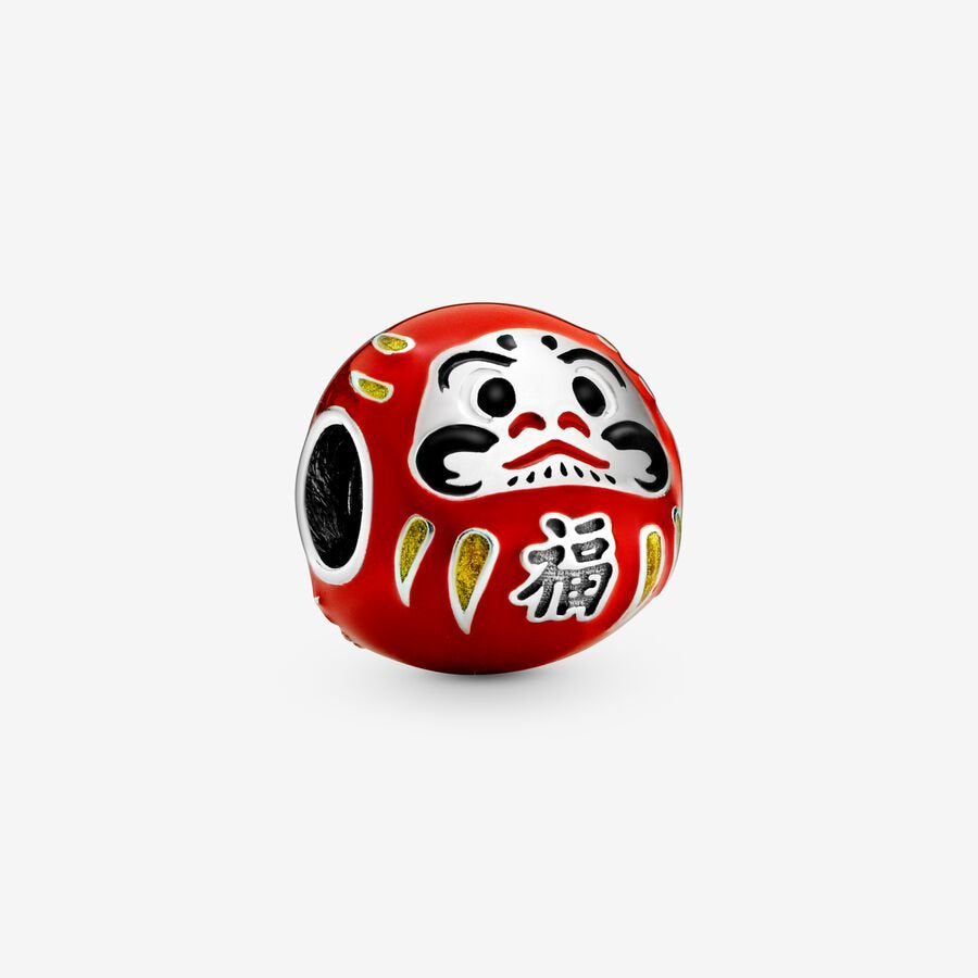 【Moments】Pan Red Daruma Doll Charm 798920C01 Red Lucky 925 silver charm