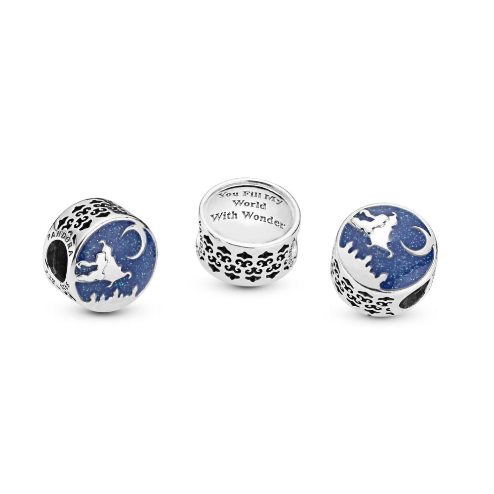 【Moments】Pan DISNEY ALADDIN MAGIC CARPET RIDE CHARM 925 Silver blue Alibaba 798039ENMX