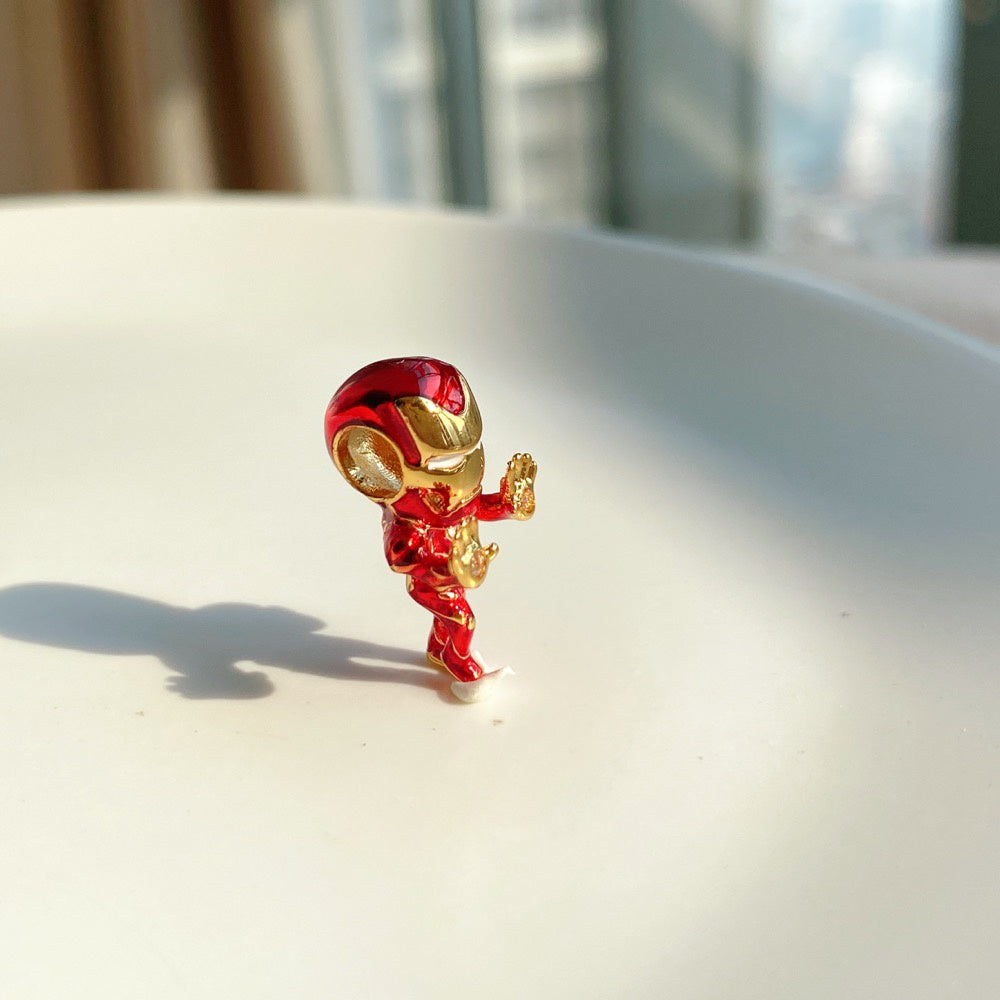 【Moments】PAN Mar The Avengers Iron Man Charm gold red pendant 760268C01 cartoon movie