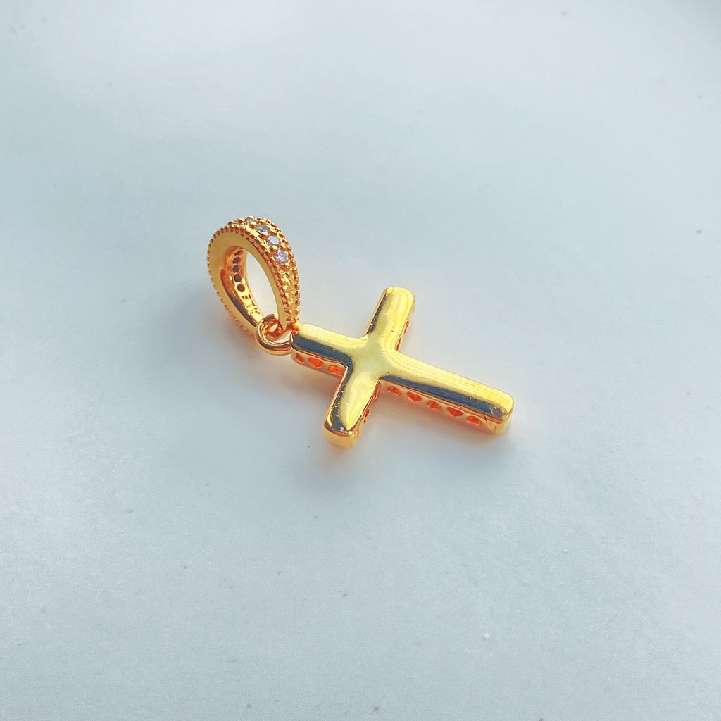 【Moments】Pan Gold Sparkling Cross Pendant 397571CZ 925 silver Gold 359521C01 Sterling Silver