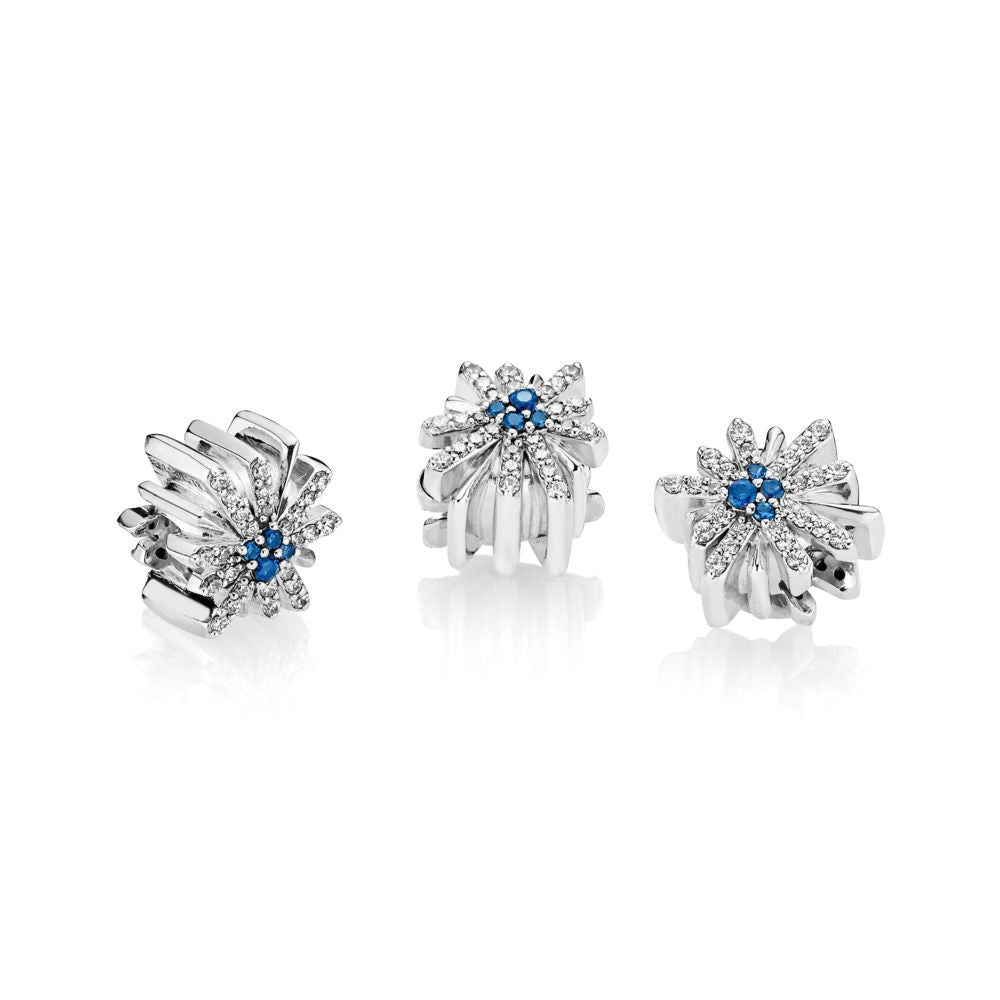 【Moments】 PAN DAZZLING FIREWORKS CHARM CLEAR CZ&BLUE CRYSTAL for pan 797518NCB