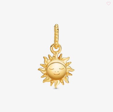 【MOMENTS】 PAN Sparkling Sun Pendant charm gold 368793C01 gold pendant