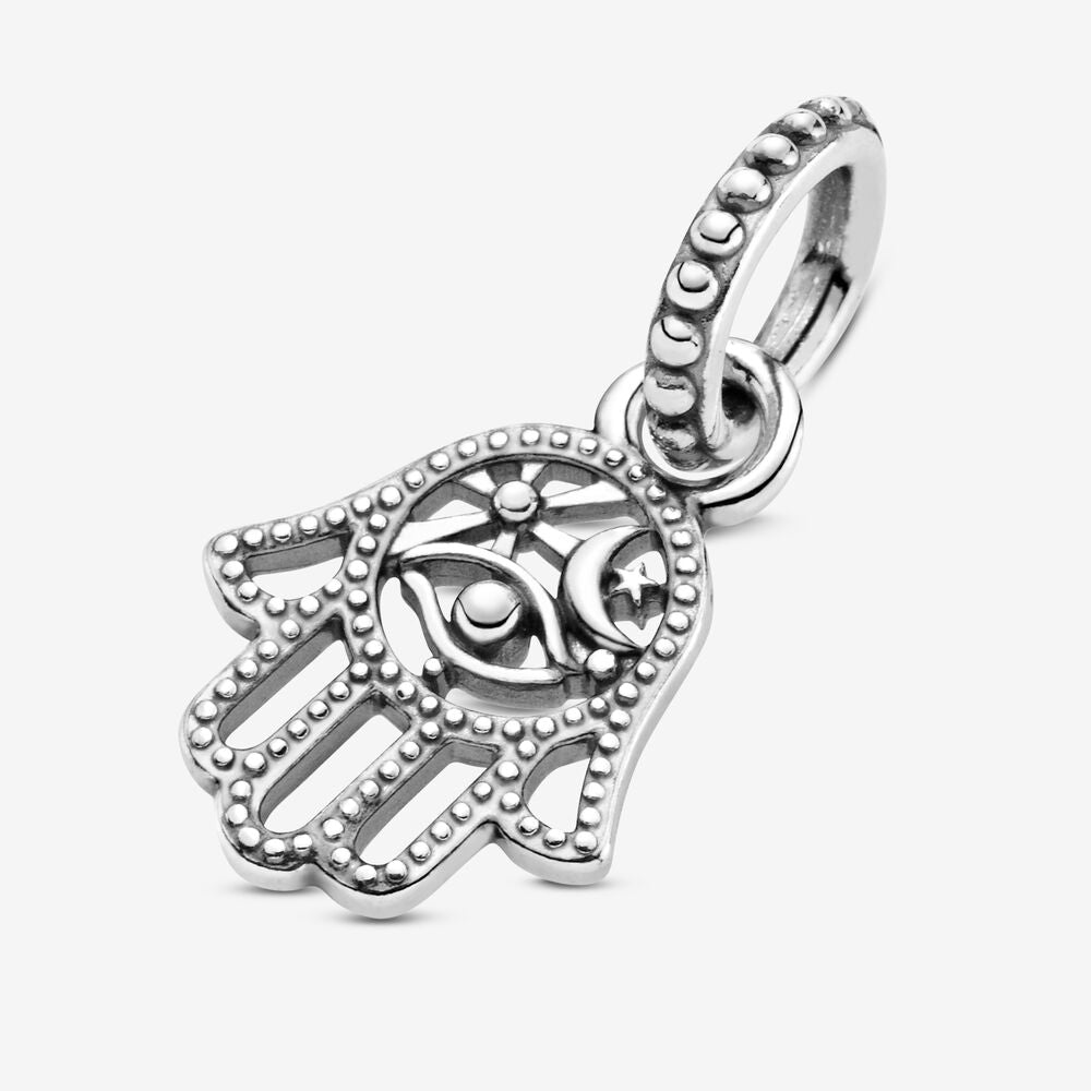 【Moments】PAN Protective Hamsa Hand Dangle Charm lucky pendant 799144C00 925 silver