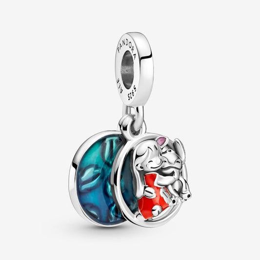 【Moments】Pan Lilo & Stitch Family Dangle Charm 799383C01 animal animated Pendant 925 Silver